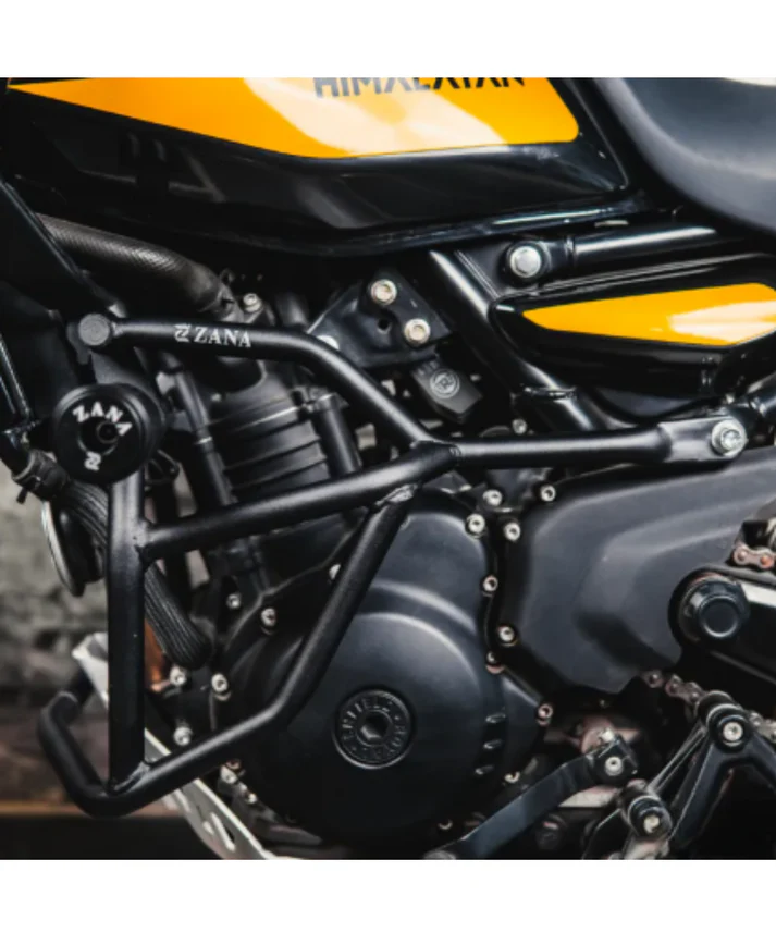 ZANA Crash Guard for Royal Enfield Himalayan 450 (with Slider , Black Texture, Mild Steel) - Type-1 V-2 - Image 5
