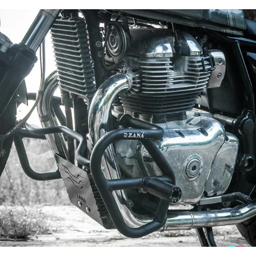 Zana Crash Guard Mild Steel With Slider Texture Matt Black GT & Interceptor 650