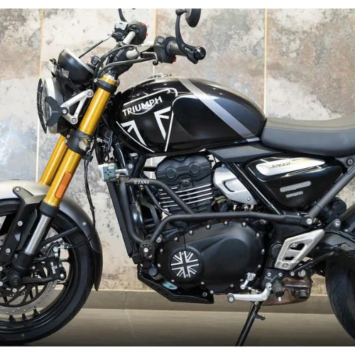 Zana Crash Guard With Slider Black For Triumph Speed/Speed T4/Scrambler 400X