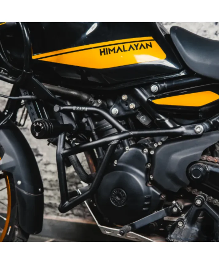 ZANA Crash Guard for Royal Enfield Himalayan 450 (with Slider , Black Texture, Mild Steel) - Type-1 V-2 - Image 4