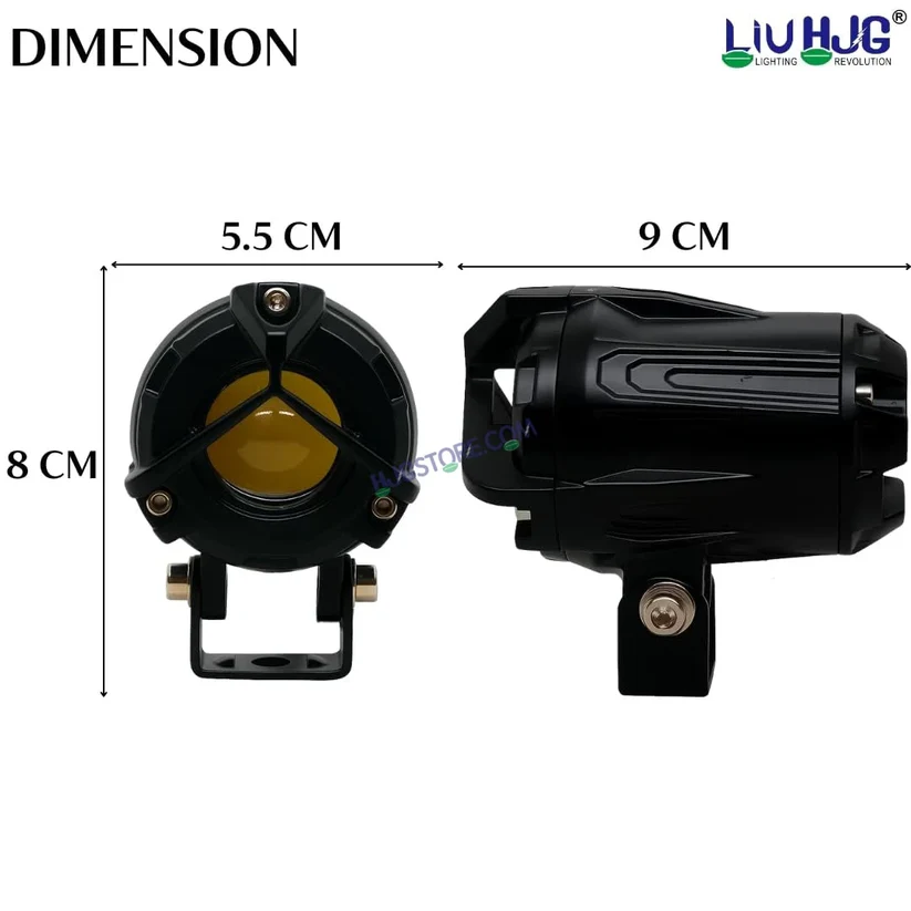 HJG Mercedes Mini Y Lens Fog Light Ultra Wide White/Yellow (2*20W = 40W Total) with Wiring Harness Kit - Image 14