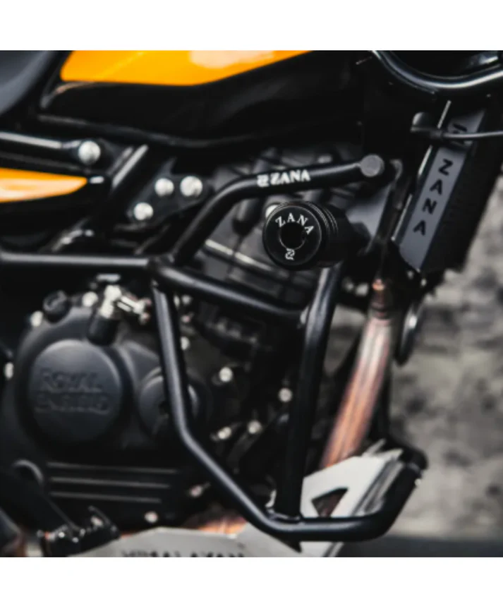 ZANA Crash Guard for Royal Enfield Himalayan 450 (with Slider , Black Texture, Mild Steel) - Type-1 V-2 - Image 2
