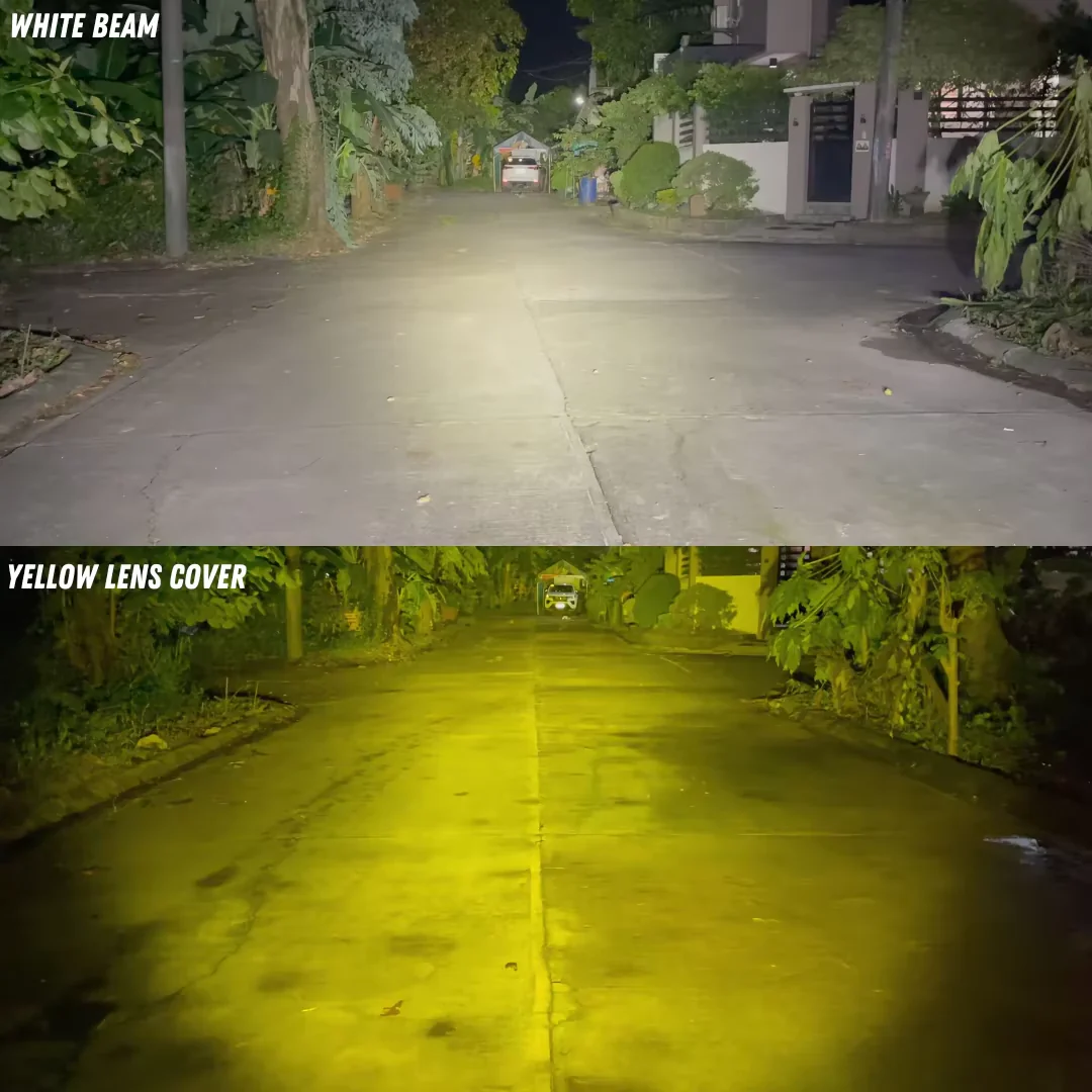 HJG 100W Round 5 LED Fog Lights Universal with Yellow Cap for Bike (Pack of 2) - Image 3