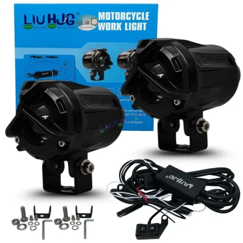 HJG Mercedes Mini Y Lens Fog Light Ultra Wide White/Yellow (2*20W = 40W Total) with Wiring Harness Kit