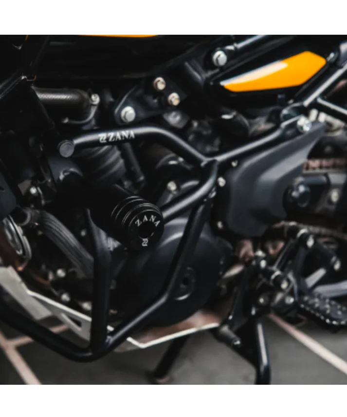 ZANA Crash Guard for Royal Enfield Himalayan 450 (with Slider , Black Texture, Mild Steel) - Type-1 V-2 - Image 6