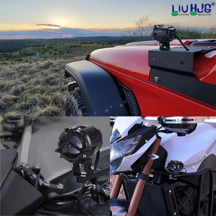 HJG Mercedes Mini Y Lens Fog Light Ultra Wide White/Yellow (2*20W = 40W Total) with Wiring Harness Kit - Image 4