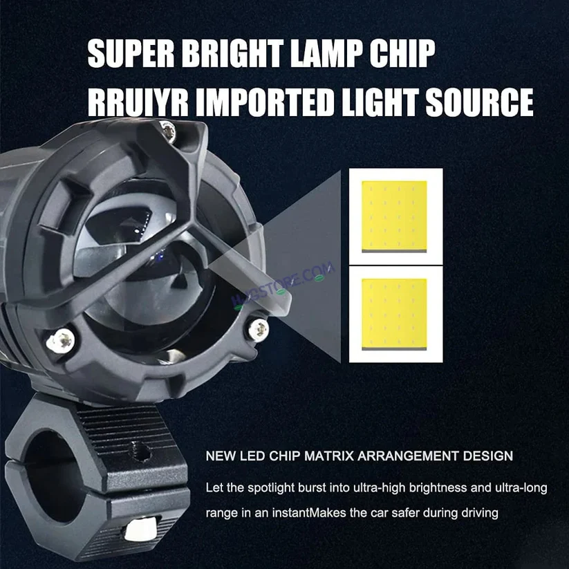 HJG Mercedes Mini Y Lens Fog Light Ultra Wide White/Yellow (2*20W = 40W Total) with Wiring Harness Kit - Image 6