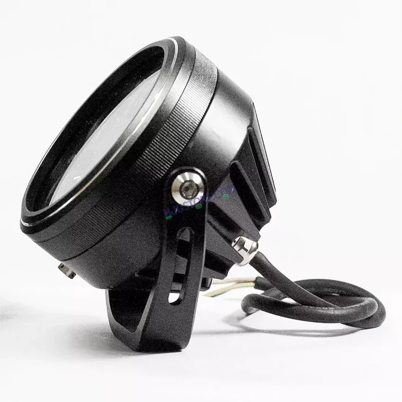 HJG 100W Round 5 LED Fog Lights Universal with Yellow Cap for Bike (Pack of 2) - Image 2