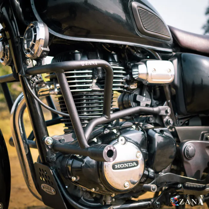 Zana Crash Guard With Slider Texture Matt Black CB350/CB350 RS - Image 4