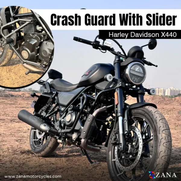 Zana Crash Guard With Slider for Harley Davidson X440 Black