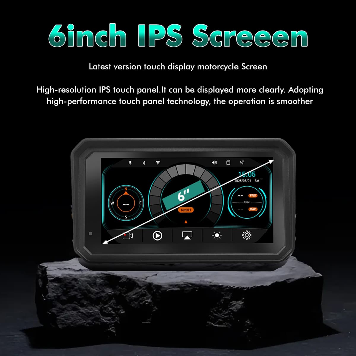 Simtac M3T 5-Inch Quick-Detachable Motorcycle Smart Navigation System (with TPMS) - Image 3